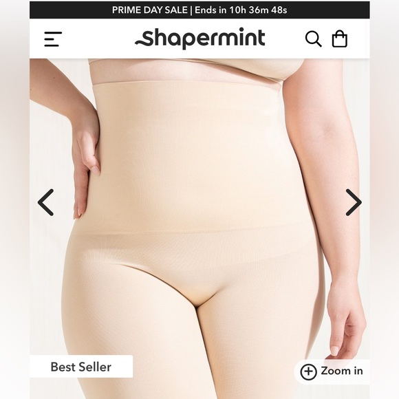 NWT Shapermint High Waisted Shaper Short. Size M/L. Colour Beige. - Picture 2 of 2